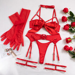 6 set lingerie red